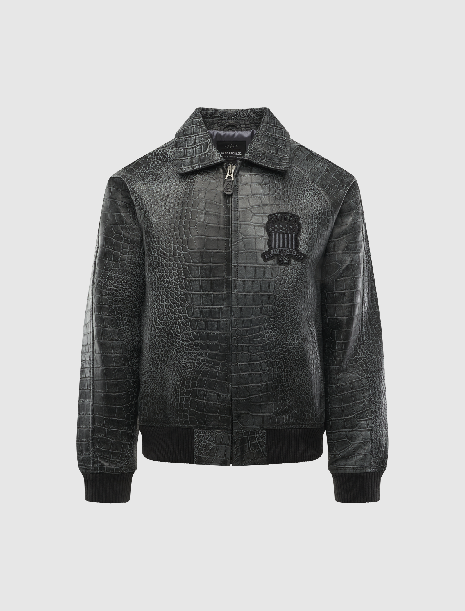 DISTRESSED CROC ICON JACKET