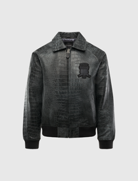 DISTRESSED CROC ICON JACKET