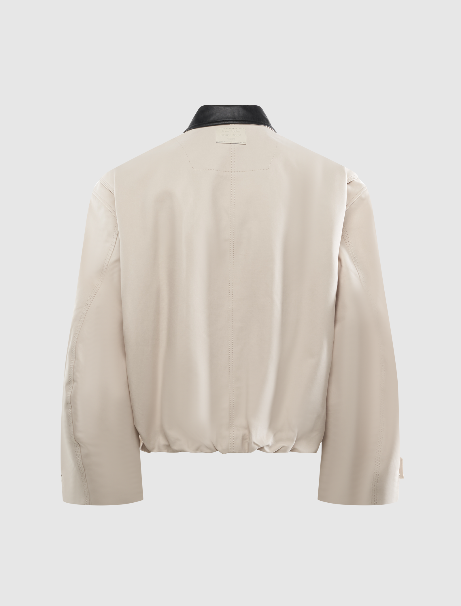 BOMBER JACKET WITH LEATHER COLLAR