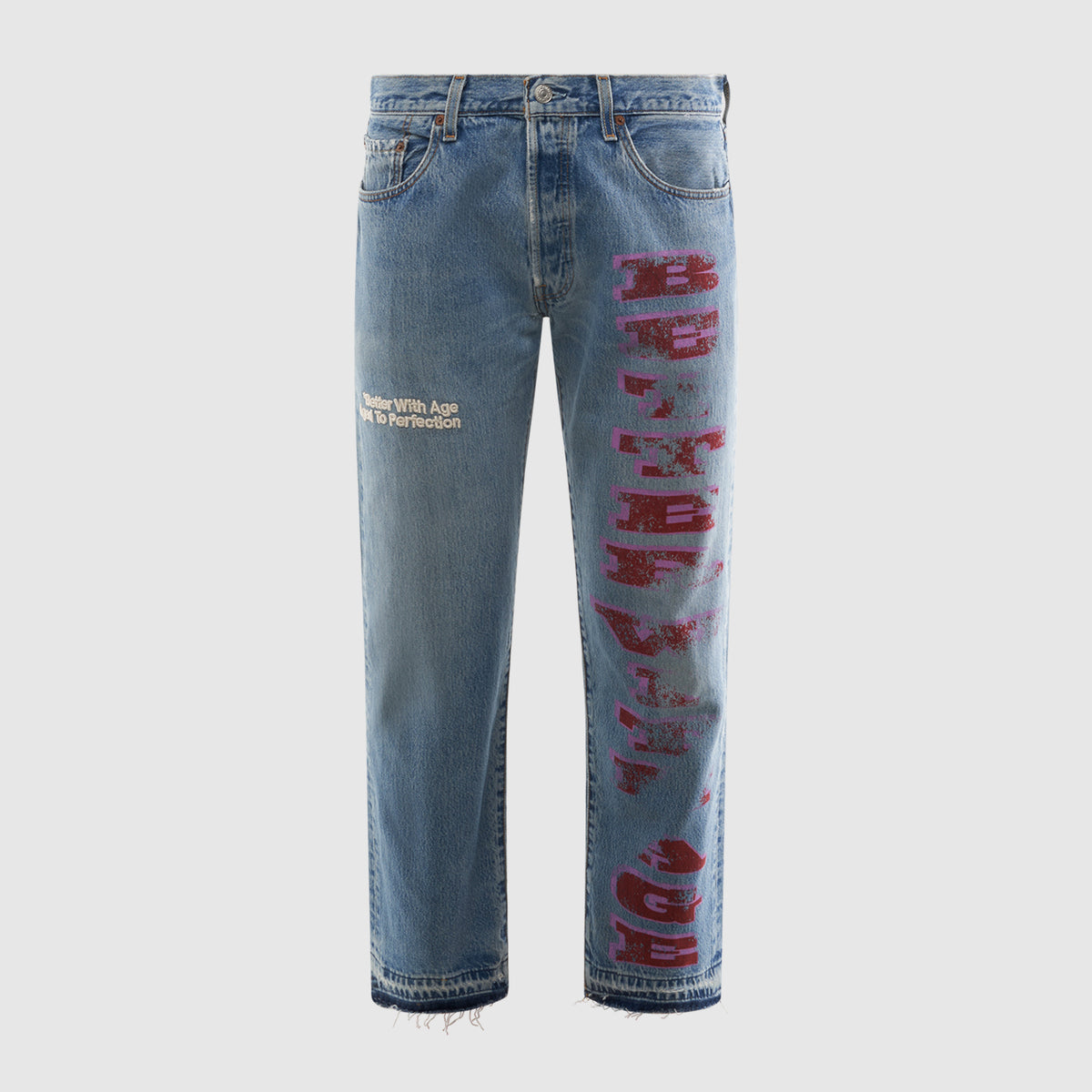 名作NGAP warning denim pants
