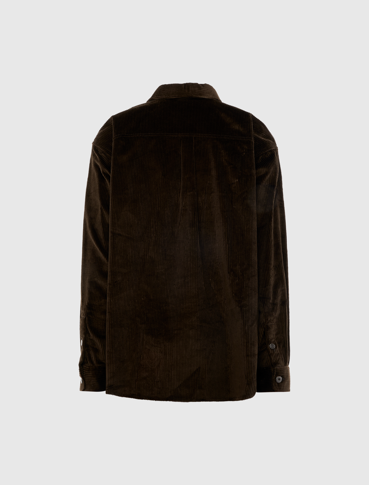 CORDUROY SHIRT WITH LEATHER POCKET