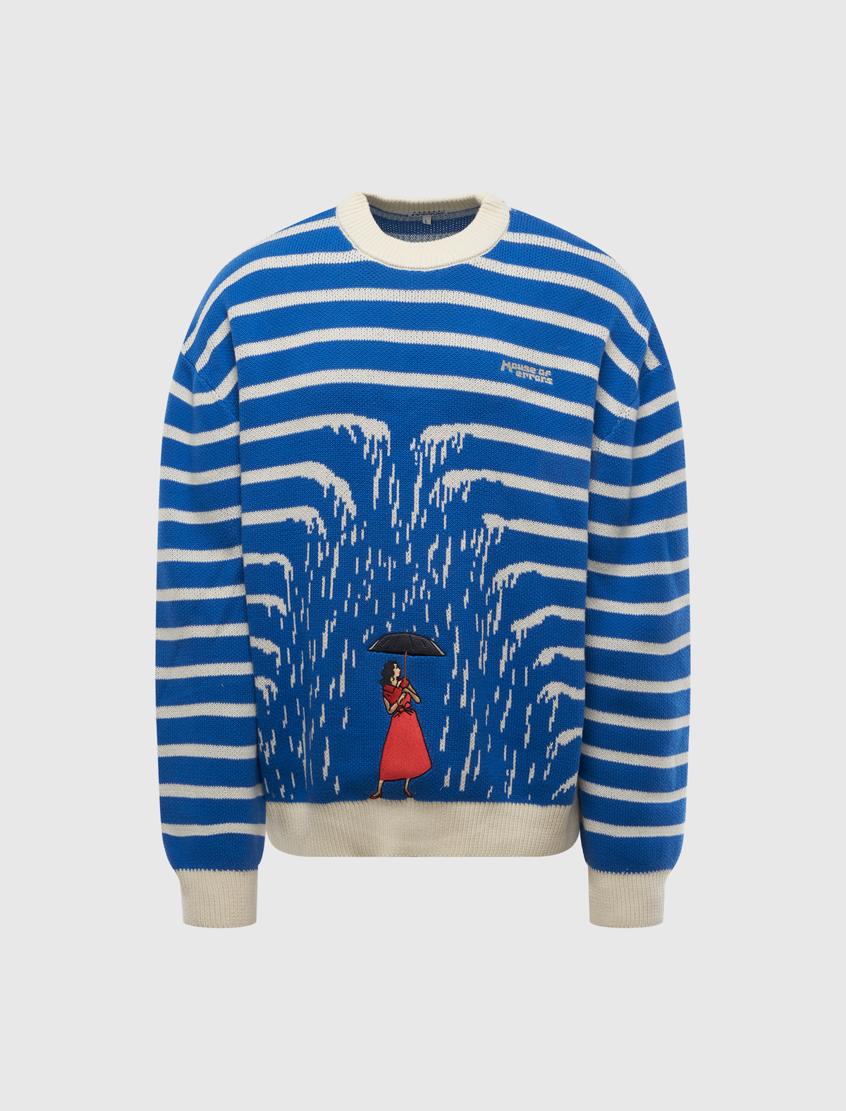 KNITTED COTTON RAIN-DREAM SWEATER