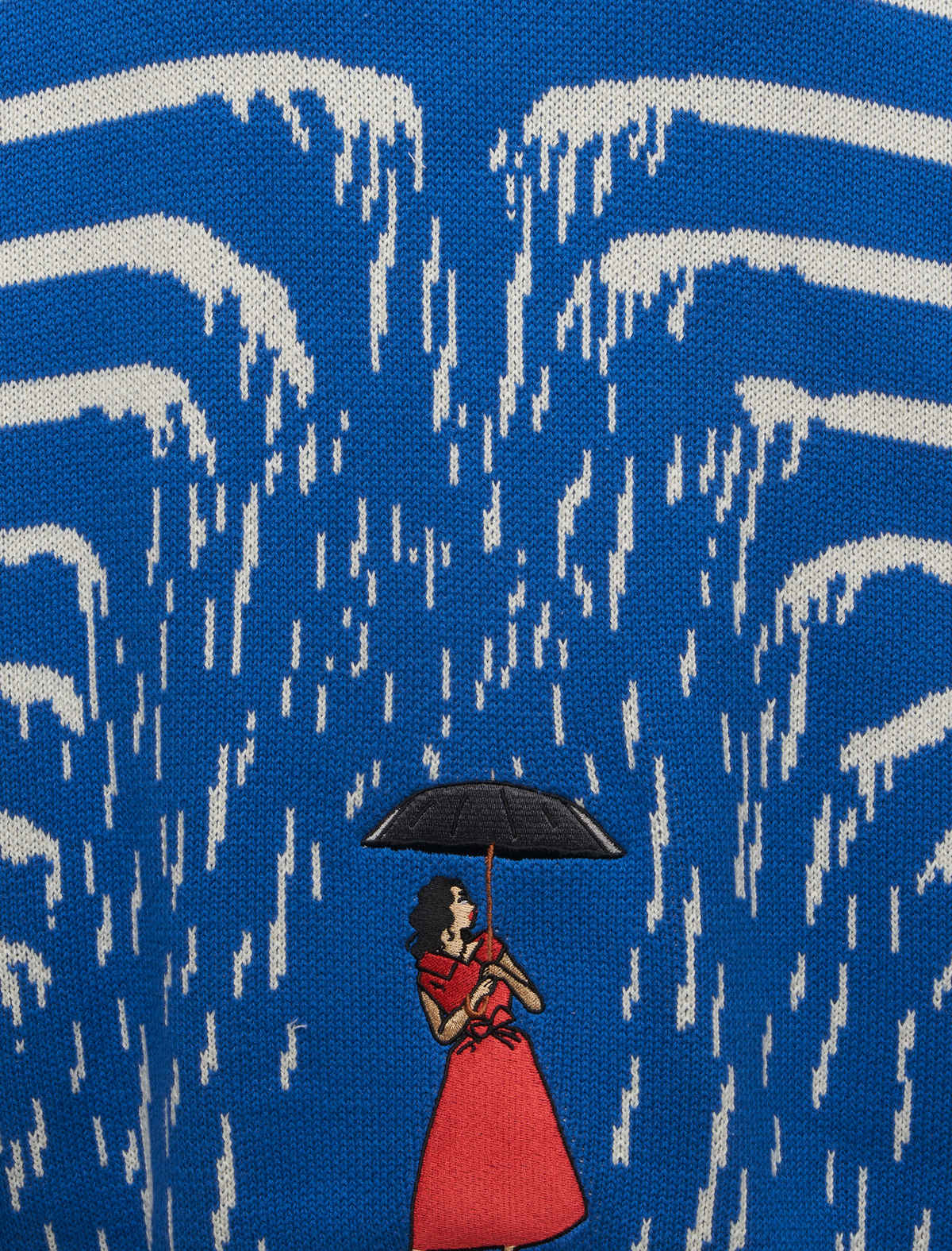 KNITTED COTTON RAIN-DREAM SWEATER