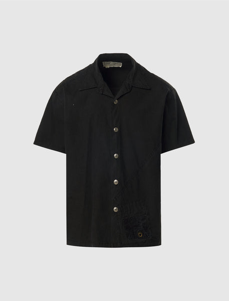 GREG LAUREN リネン パッチワークシャツ スタジオシャツ SIZE1 GREG LAUREN TENT SHORT SLEEVE STUDIO SHIRT
