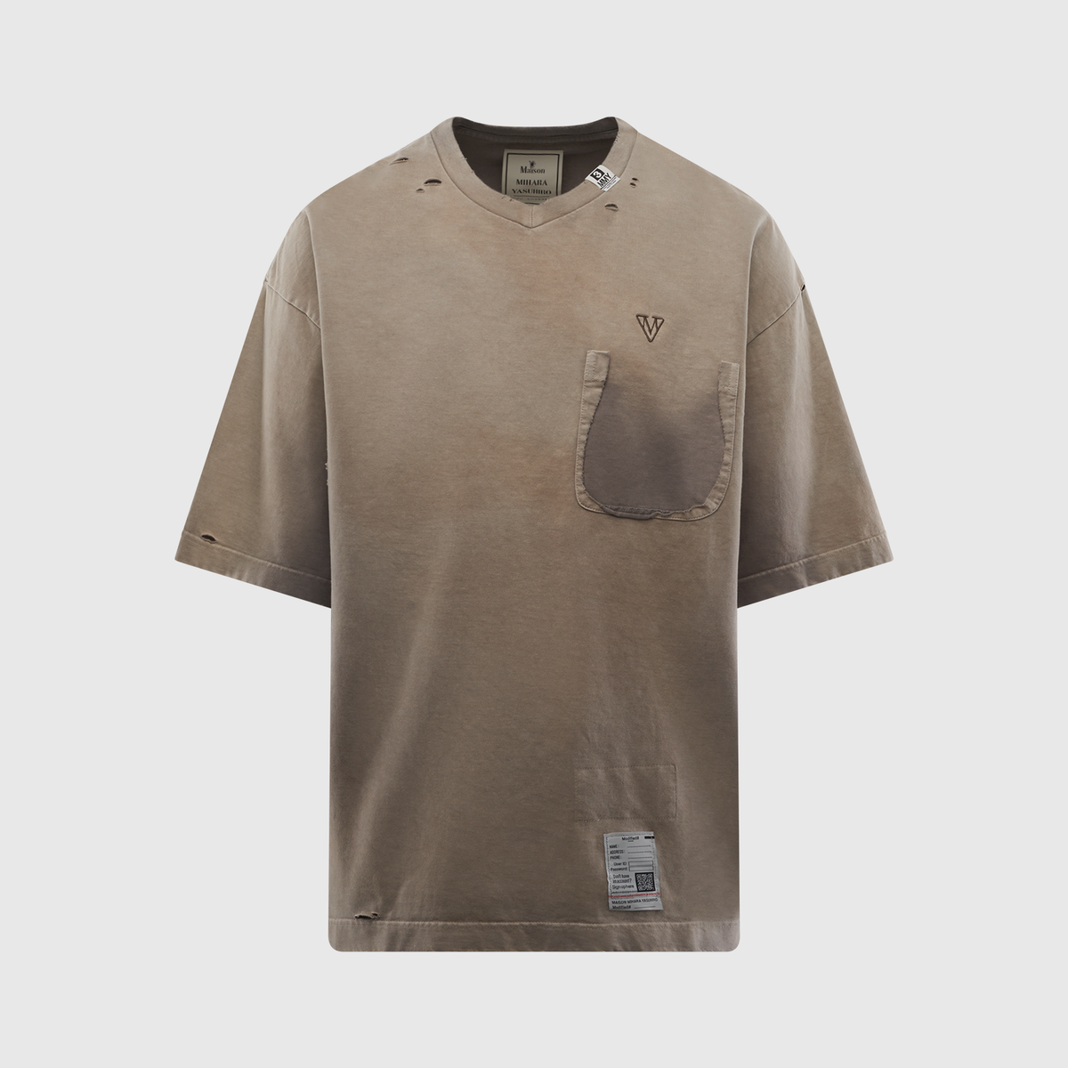 MAISON MIHARA YASUHIRO SUN FADED V-NECK TEE
