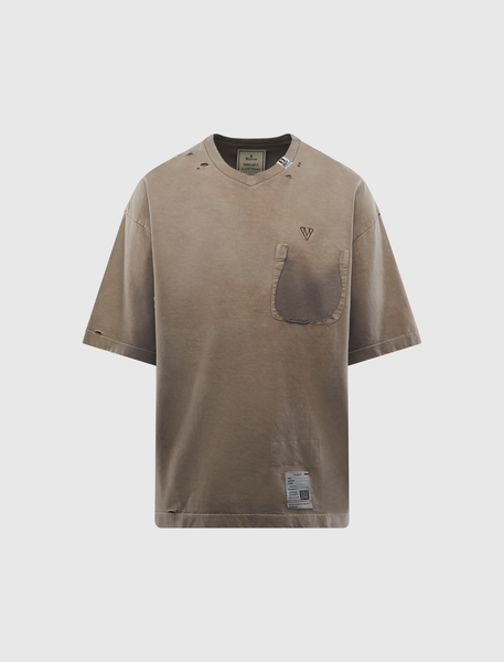 MAISON MIHARA YASUHIRO SUN FADED V-NECK TEE MAISON MIHARA YASUHIRO SUN FADED V-NECK TEE