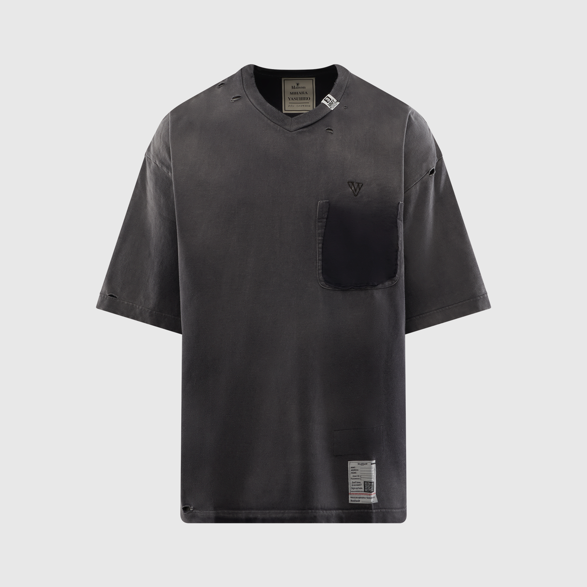 MAISON MIHARA YASUHIRO SUN FADED V-NECK TEE