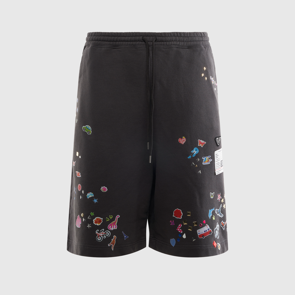 MAISON MIHARA YASUHIRO KIDS STICKER SWEAT SHORTS