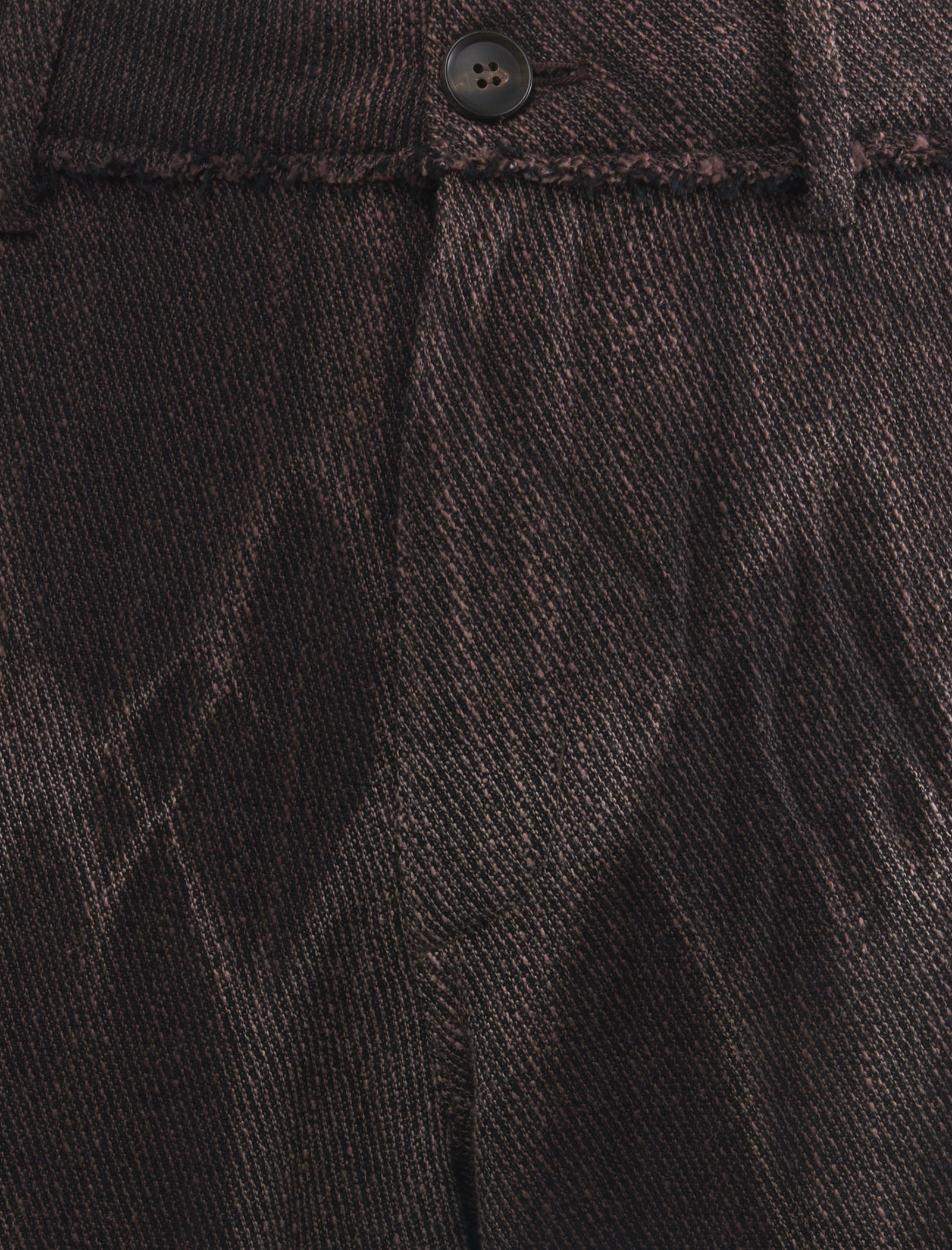 SUN-BLEACHED RAW-EDGE STRAIGHT TROUSERS
