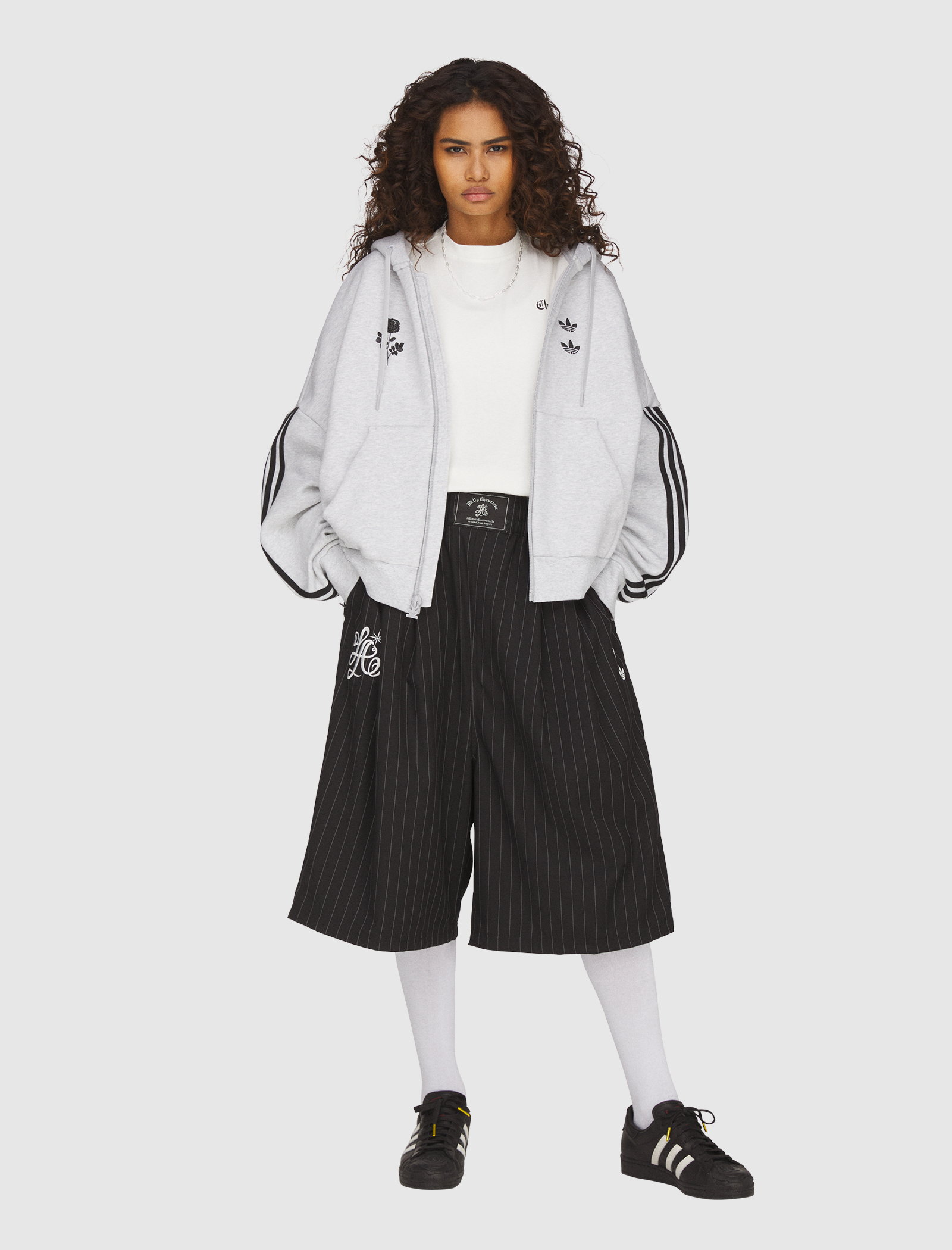 ADIDAS X WILLY CHAVARRIA PINSTRIPE LONG SHORT ADIDAS X WILLY CHAVARRIA PINSTRIPE LONG SHORT