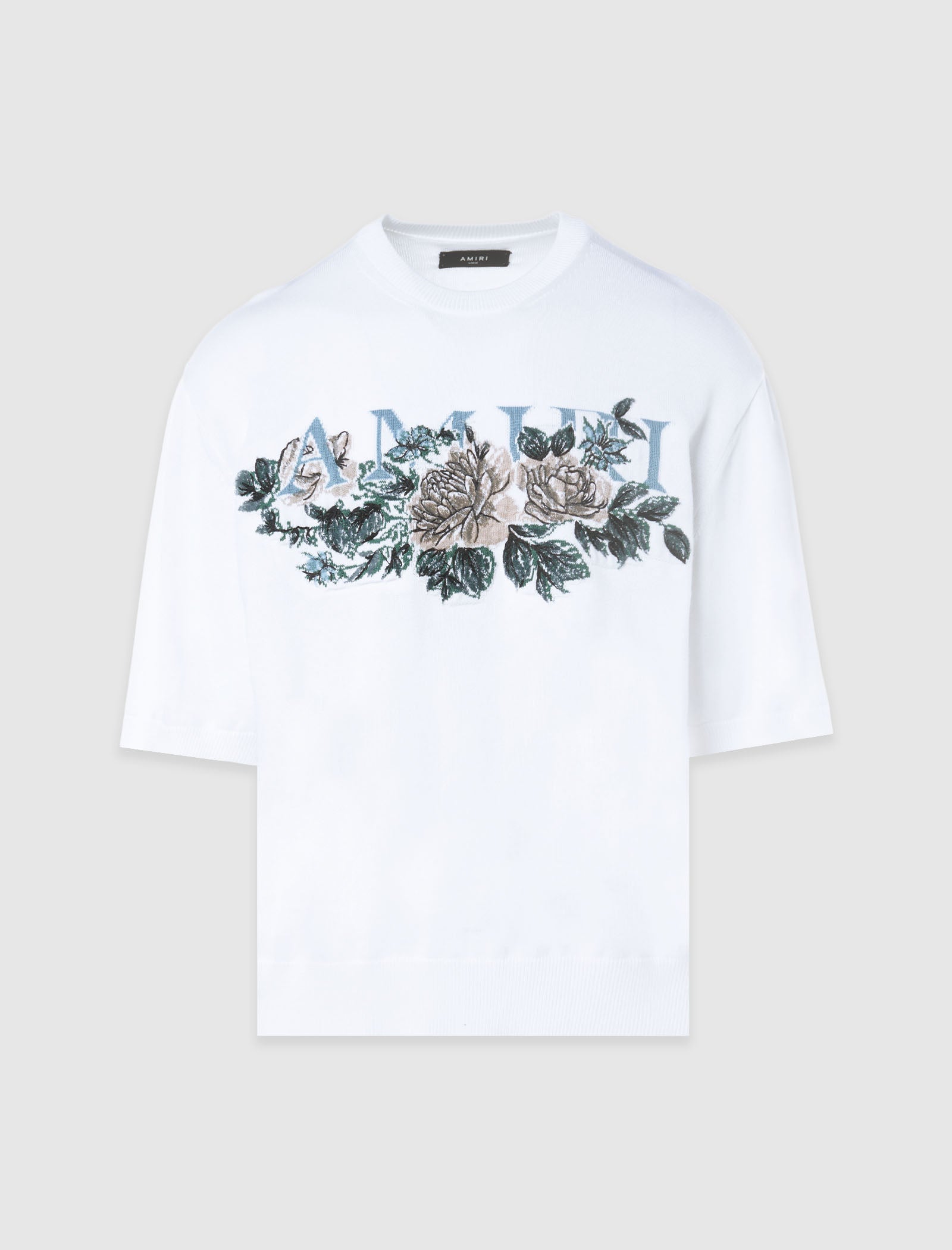 KNIT FLORAL LOGO TEE