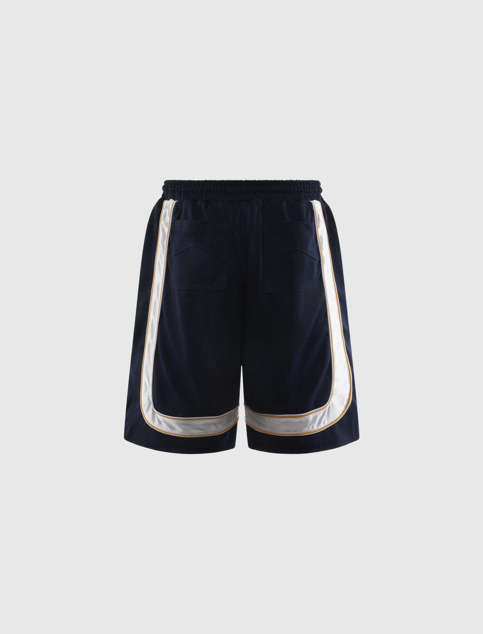 MESH PIPING BAGGY TRACK SHORT