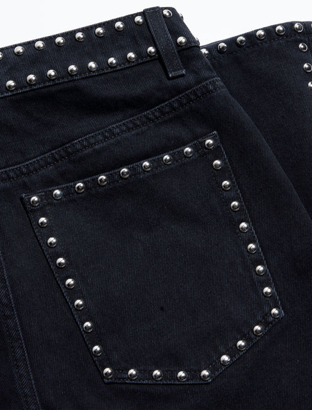 WOMEN'S STUDDED FLARED TROUSERS