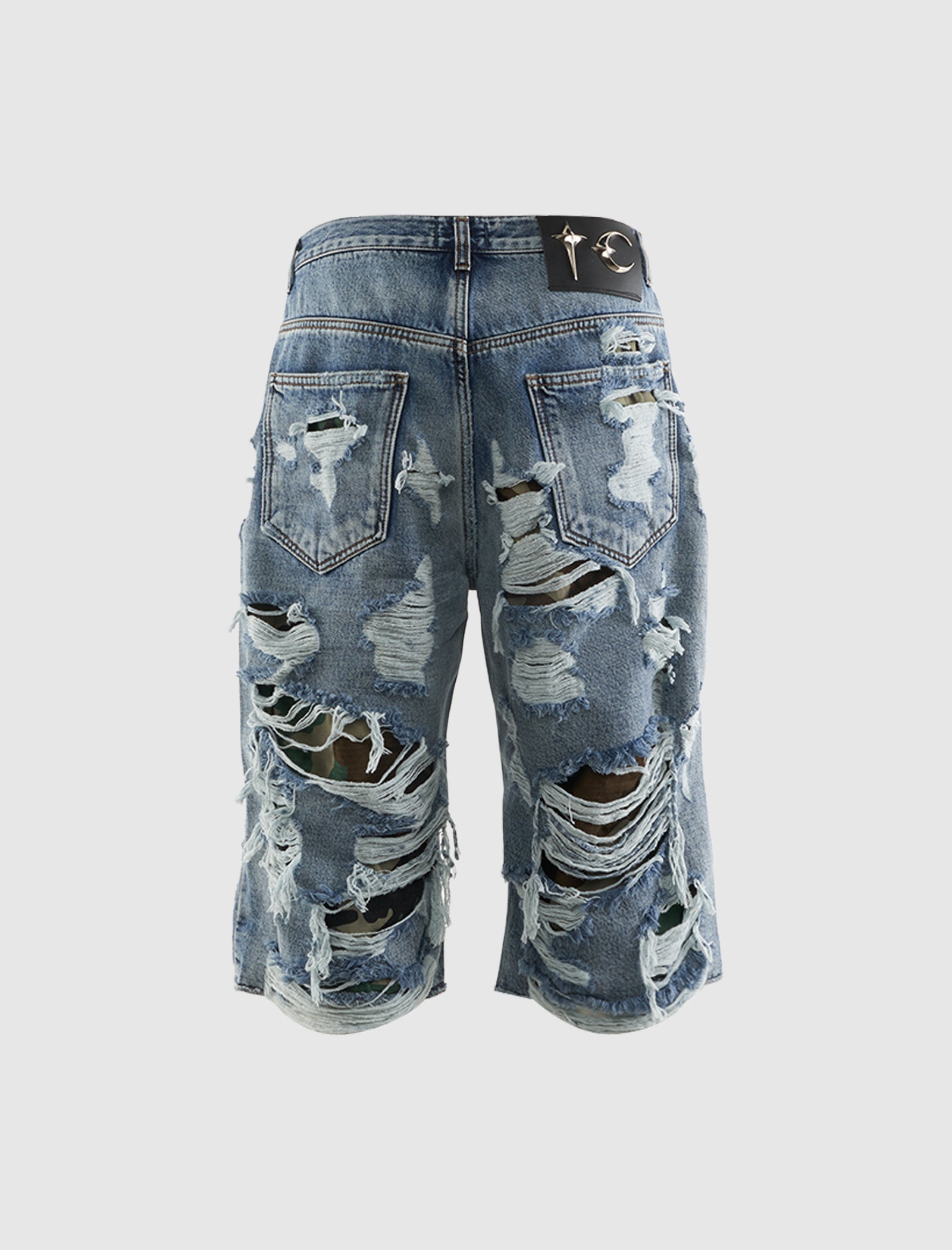 HELL CAMO DENIM SHORT