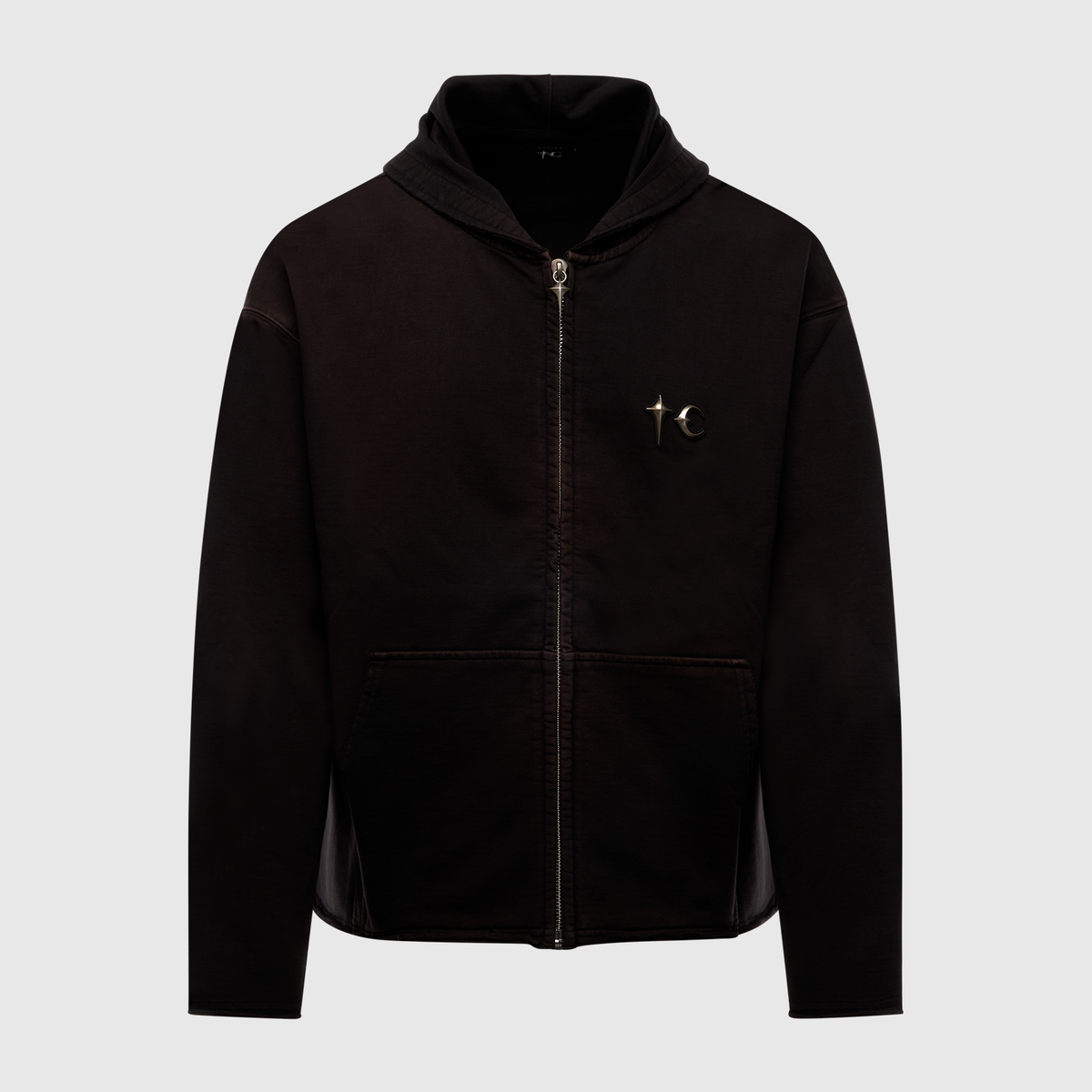 THUG CLUB CREED SCARF HOODED ZIP-UP HOODIE