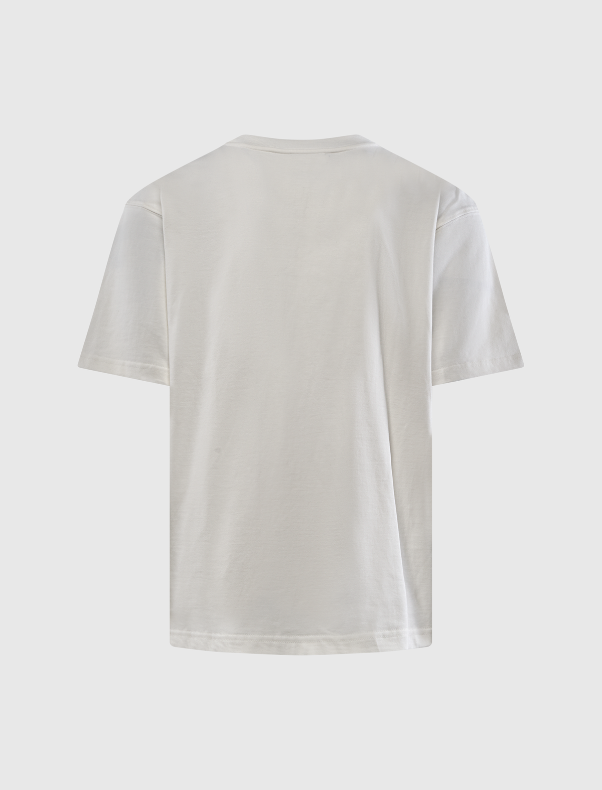 Back view of a short-sleeved white CROSS T SHIRT featuring a bone cross graphic.