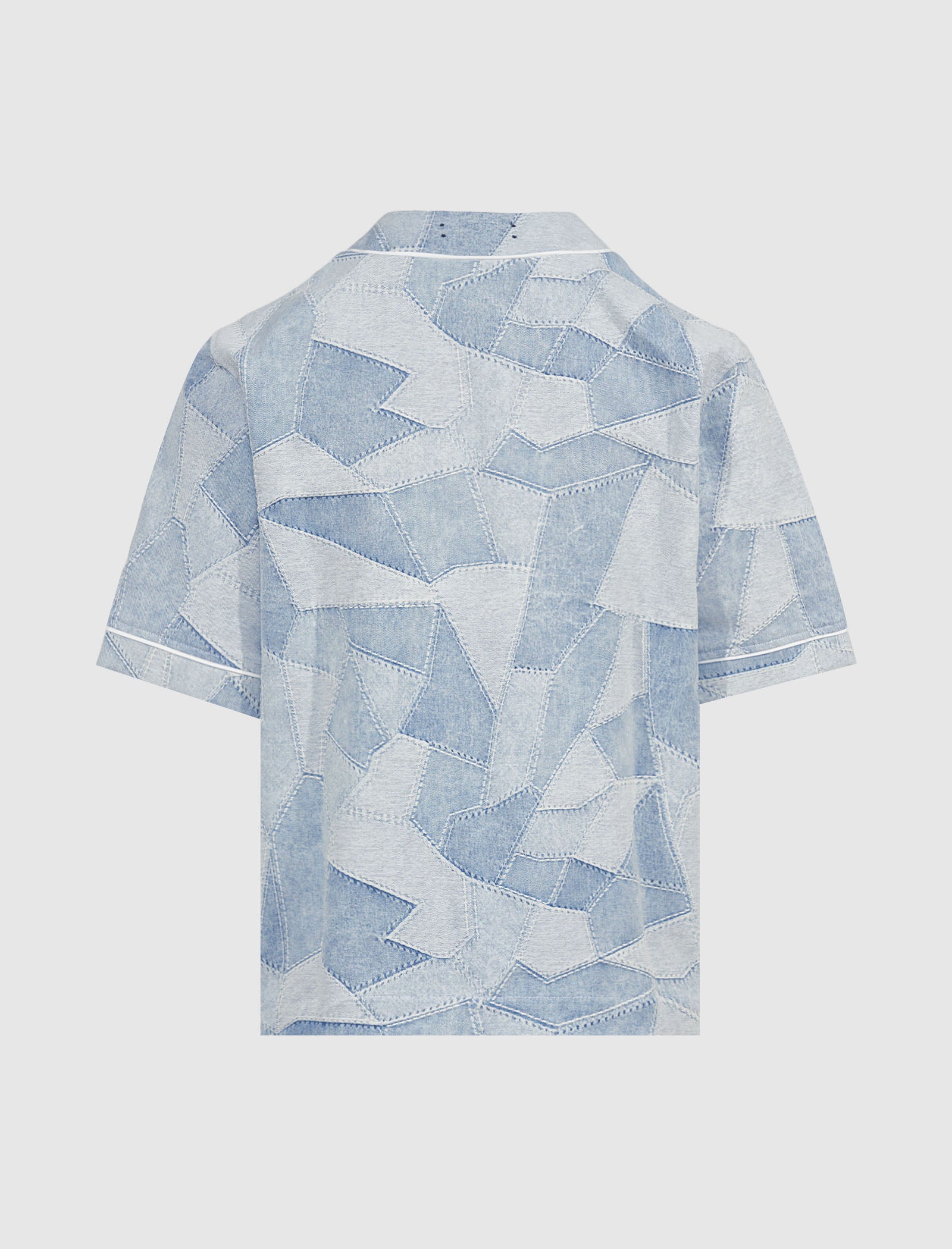 AMIRI PATCHWORK BASEBALL SHIRT